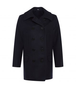 Пальто Long Wool Pea Coat Navy