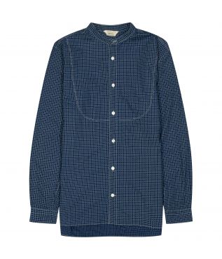 Рубашка Band Collar Blue