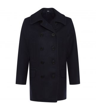 Пальто Long Wool Pea Coat Navy