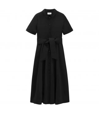 Платье Belted Poplin Shirt Black